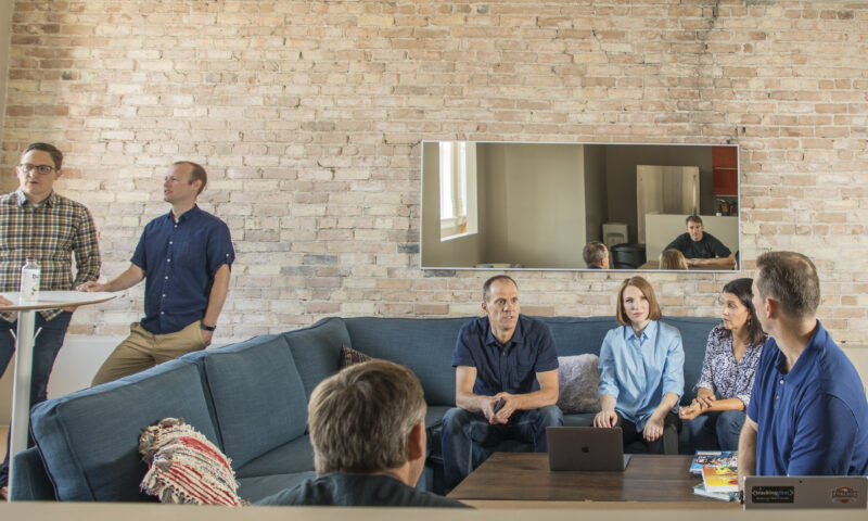 Person analyzing data for analytics strategies