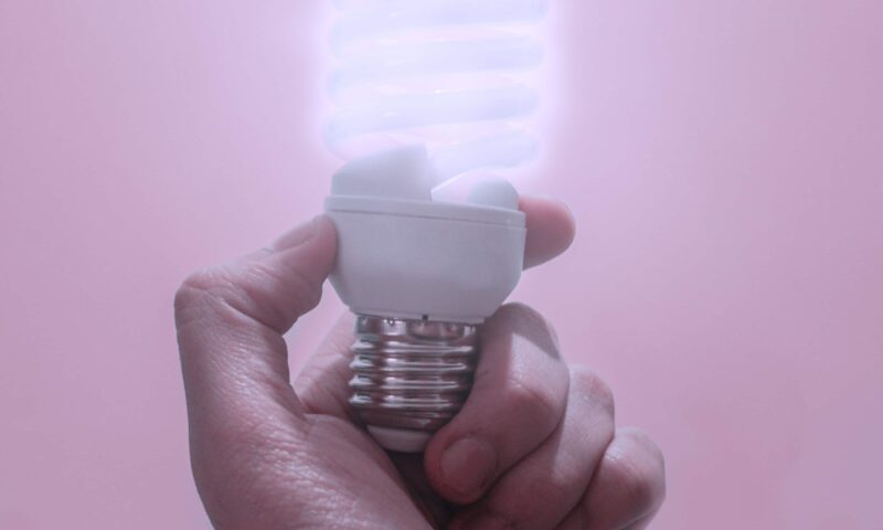 lightbulb in hand